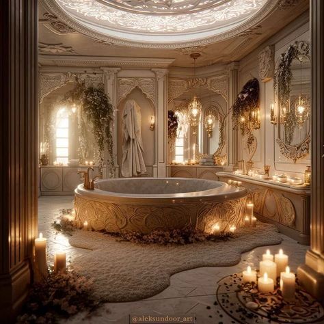 Royal Luxury Bedroom Design, Fancy Bathroom, Royal Bedroom, Fantasy Rooms, Dream Life House, Castles Interior, Luxury Bedroom Design, Castle House, Dream House Rooms