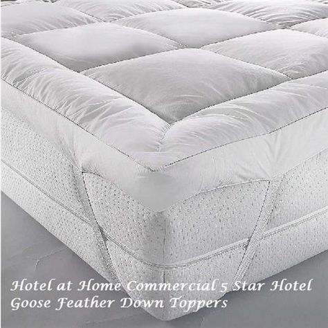 Luxury Goose Feather Down Topper as used in some Sofitel Hotels Thick Mattress Topper, Single Bunk Bed, Single Mattress, King Size Mattress, King Pillows, Firm Mattress, Mattress Pads, Cot Bedding, Mattress Pad