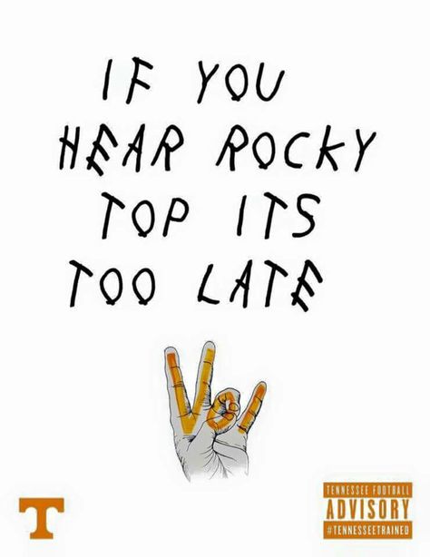 If you hear Rocky Top its too late. Tn Vols Football, Univ Of Tennessee, University Of Tn, Tn Football, Rocky Top Tennessee, Tennessee Volunteers Football, Tennessee Girls, Tn Vols, Go Vols