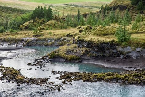 The river bank with green slopes and trees on it. Picture taken in Iceland , #Sponsored, #green, #bank, #river, #slopes, #Iceland #ad River Restoration, Camping Cake, Theatrical Scenery, Green Bank, Post Apo, River Bank, Water Bodies, What A Wonderful World, Sleepy Hollow