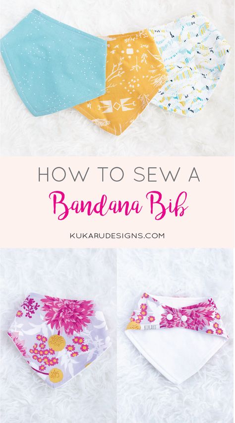 How to Sew a Bandana Bib Bandana Bib Pattern, Bib Pattern, Sew Ins, Baby Sewing Projects, Beginner Sewing Projects Easy, Baby Sewing Patterns, Leftover Fabric, Bandana Bib, Sewing Projects For Beginners