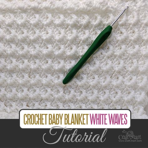 White Waves Crochet Blanket, Easy Crochet Patterns For Beginners, Stitch Step By Step, Granny Pods, Modern Crochet Blanket, Quick Crochet Projects, Creative Thoughts, Popular Crochet, Easy Crochet Baby Blanket