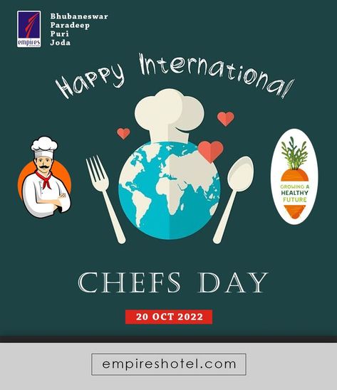 Empires Hotel wishes all the CHEFS of the world a HAPPY INTERNATIONAL CHEFS DAY 2022! It is quite magical to see how a Chef can transform a normal day to a delicious & refreshing one with her / his noble and amicable culinary skills. 2022 year’s campaign for International Chefs Day is “Growing A Healthy Future.” #chefs #chefsday #happychefsday #culinery #HotelChefs #hotel #empirehotel Happy International Chef Day, International Chef Day, Chef Day, World Chef, Empire Hotel, Happy Birthday Cake Images, 2022 Year, Whatsapp Dp Images, Cake Images