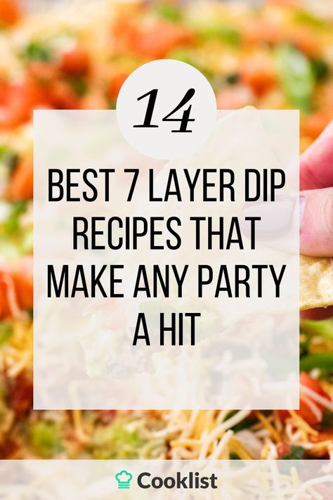 When it comes to party dips, seven layer dip is a must-have. Our tried-and-true recipes are guaranteed to please the masses. Whether you’re looking for a classic 7 layer dip, or something with a twist, you’ll find exactly what you need in this collection. Vegetarian 7 Layer Dip, 7 Layer Italian Dip, Seven Layer Mexican Dip, 9 Layer Dip, Mexican 7 Layer Dip Recipes, 6 Layer Dip, Seven Layer Dip Easy, Best 7 Layer Dip Recipe, Layer Dips For Parties