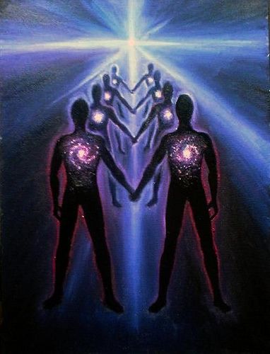 Energy Art, We Are All Connected, Spiritual Artwork, Visionary Art, Spiritual Connection, Ethereal Art, Spiritual Art, Two People, Surreal Art