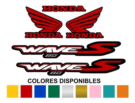 (1) Calcos Honda Wave 2021 110s - Colores Personalizados | MercadoLibre Honda Stickers, Honda C100, Sticker Random, Custom Motorcycle Paint Jobs, Honda Wave, Motorcycle Paint Jobs, Car Sticker Design, Logo Desing, Motos Honda