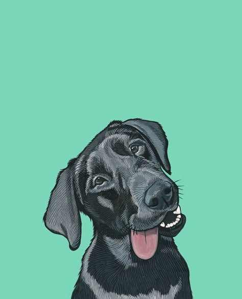 Dog Illustration Art, Dog Design Art, Dog Animation, Custom Pet Art, Dog Art Print, Portraits Art, Dog Print Art, Really Cute Dogs, Dog Painting