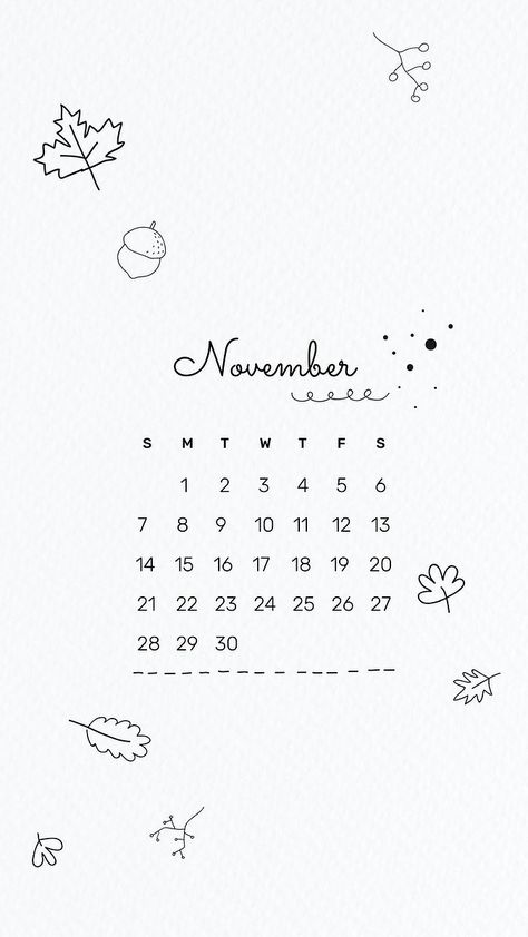 2021 November printable month cute doodle drawing | free image by rawpixel.com / Sasi November Calendar Drawing, Cute November Wallpaper, Nov Calendar, Cute Doodle Drawing, November 2022 Calendar, November Printable, November 2021 Calendar, Calendar Cartoon, November Backgrounds