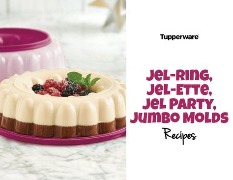 Tupperware Jello Mold Recipe, Party Cheesecake, Ring Recipes, Mold Recipes, Jello Mold Recipes, Jello Gelatin, Tupperware Party, Tupperware Recipes, Refined Coconut Oil