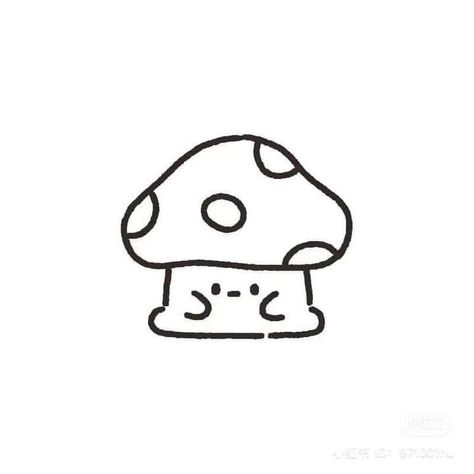 Cute Tiny Drawings Simple, Easy Sticker Drawing, Mini Things To Draw Easy, Cute Cartoon Drawings Easy Simple, Cute And Simple Drawings Ideas, White Board Doodles Easy, Cute Person Doodle, Cute Lil Doodles Aesthetic, Cute Simple Mushroom Drawings