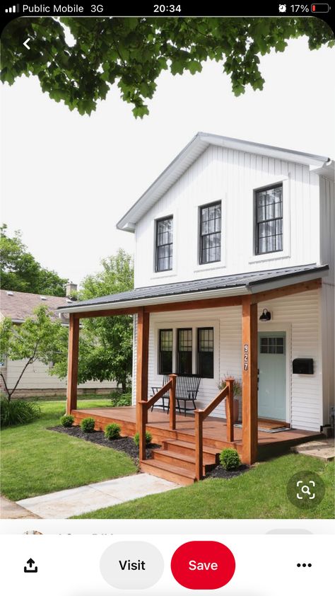 Front Entry Pergola Entrance, Detached Front Porch Ideas, Add Awning To Front Of House, Doublewide Porch Ideas Exterior, Farmhouse Porch Makeover, Shed Roof Front Porch Ideas, Built On Front Porch, Covered Porch Addition Front Entry, Platform Front Porch