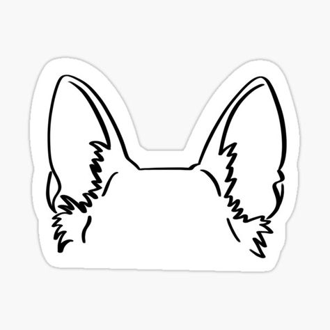 German Shepherd Line Art Tattoo, German Shepherd Ears Outline, German Shepherd Small Tattoo, German Shepard Ears Outline, Simple German Shepherd Tattoo Outline, German Shepherd Ears Tattoo Outline, German Shepherd Ear Tattoo, German Shepherd Ears Tattoo, Malinois Tattoo