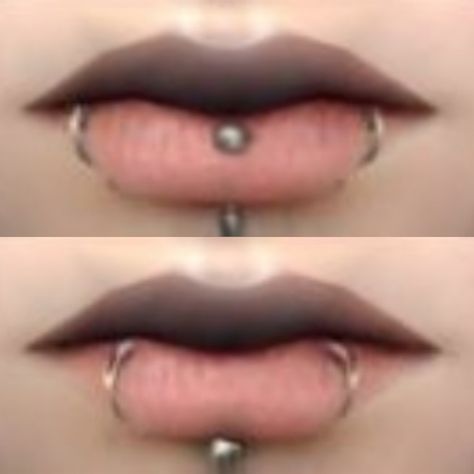 ik its bad quality im just saving it to remember the combo Snake Bites Vertical Labret, Cute Labret Piercing, Labret Vs Vertical Labret, Labret And Snakebites, Snakebites And Vertical Labret, Vertical Labret With Snake Bites, Snake Bites And Labret, Vertical Labret Piercing Hoop, Vertical Labret And Snakebites