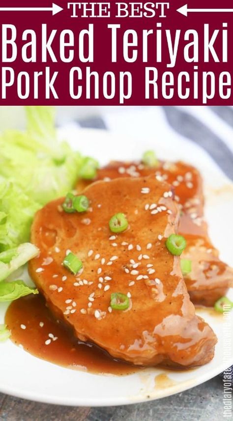 Easy dinner recipe that the family loves. Teriyaki Pork Chops #dinner #pork Teriyaki Pork Chops In The Oven, Baked Teriyaki Pork Chops, Teriyaki Pork Chops, Dinner Pork, Pork Dinners, Teriyaki Pork, Pork Chop Dinner, Diner Recipes, Baked Pork