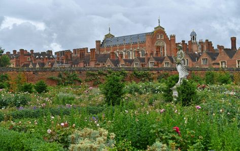 Hampton Court Palace gardens reopen for walks - take a sneak peek around - Surrey Live Rainy Day Images, London Parks, Hampton Court Palace Gardens, Sculpture Images, Palace Gardens, Famous Gardens, Brick Garden, Palace Garden, Hampton Court Palace