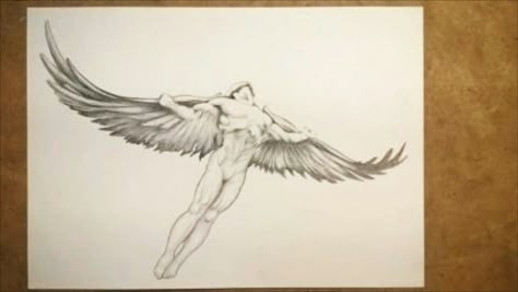 Flying angel-my next Icarus Flying Tattoo, Angel Flying Tattoo, Angel Flying Drawing, Rising Angel Tattoo, Flying Angel Drawing, Flying Angel Tattoo, Icarus Flying, Angel Tattoo Drawings, Tattoo Crane