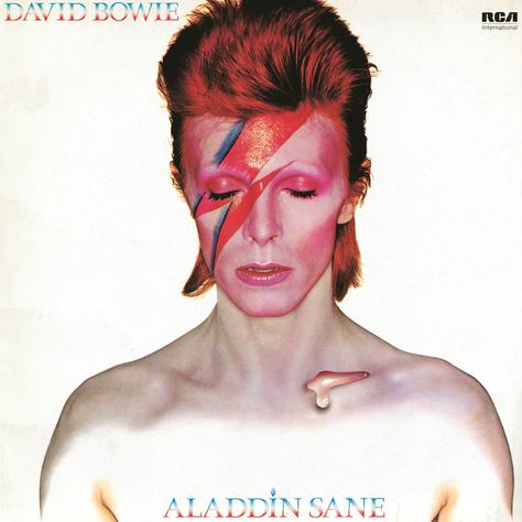 Angela Bowie, David Bowie Aladdin Sane, Bowie Aladdin Sane, Brian Duffy, David Bowie Poster, Storm Thorgerson, Greatest Album Covers, Atom Heart Mother, The Velvet Underground