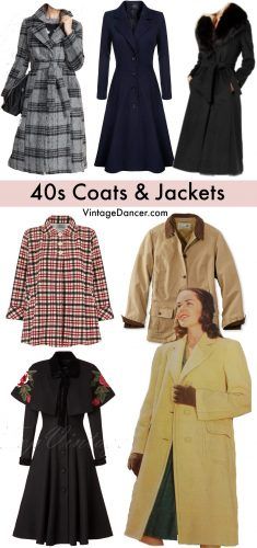 1940 Fashion Women, 1940s Winter Fashion, 1940 Clothing, Vintage Dancer, 1940s Coat, 40s Outfits, 1940s Fashion Women, Coat Ideas, 1940 Style