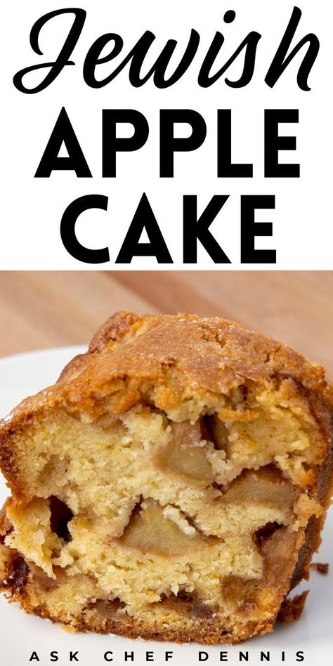 You have to try this classic American recipe from Chef Dennis! This apple cake is moist, sweet, and so delicious. It is a great dessert to serve at a family get-together, holiday, as breakfast, or a weeknight treat! Try this easy Jewish apple cake recipe this weekend. Jewish Apple Honey Cake, Apple Jewish Cake Recipe, Jewish Apple Cake Recipe Rosh Hashanah, Jewish Apple Cake 12 Tomatoes, Jazz Apple Recipes, Rosh Hashanah Apple Cake, Jewish Apple Cake With Orange Juice, Easy Jewish Apple Cake, Apple Crunch Cake Recipe