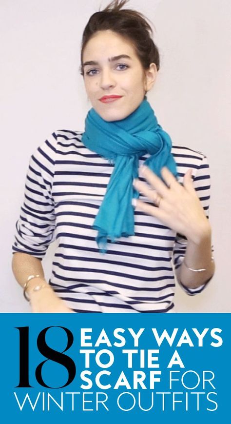 Easy Scarf Tying Simple Casual, Winter Scarf Tying Tutorials, Winter Scarf Tying, How To Tie A Thick Scarf Winter, Ways To Tie Winter Scarves, Hidden Knot, Ways To Style A Scarf, Style A Scarf, Ways To Tie A Scarf