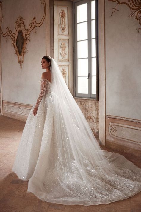 Mabel - Bridal Dress | Milla Nova Mills Nova Wedding Dresses, Mila Nova Wedding Dress, Mj Atelier, Long Sleeve Princess Wedding Dress, Ballroom Decor, Mila Nova, Wedding Dresses 2023, Wedding Ballroom, Milla Nova Wedding Dresses