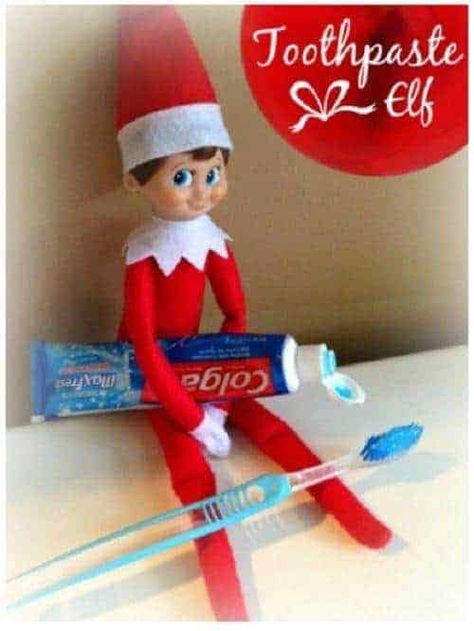 Tree Props, Teeth Brush, Easy Elf, Elf Magic, Awesome Elf On The Shelf Ideas, Elf Props, Elf Antics, Santa Elf, Elf Ideas