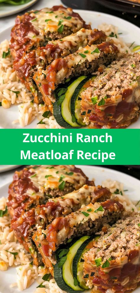 Zucchini Meatloaf - lighter meatloaf with hidden veggies. Great for picky kids and health conscious grown ups! Zucchini Meatloaf, Ranch Meatloaf, Turkey Meatloaf Recipes, Picky Kids, Mince Recipes, Pot Roast Slow Cooker, Hidden Veggies, Pot Roast Recipes, Sloppy Joe