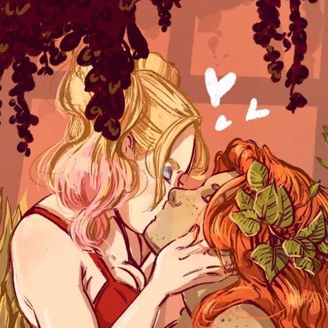 Poison Ivy Cartoon, Harley Ivy, Sapphic Art, Kawaii Couple, Super Human, Katherine Mcnamara, Dc Characters, Poison Ivy, Uncharted