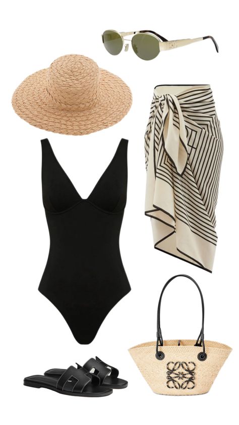 Beach day outfit summer Beach Day Outfit Summer, Beach Holiday Outfits, Beach Day Outfit, Swimsuits Outfits, Beach Wear Outfits, Day Outfit, Looks Chic, Summer Fashion Outfits, Grace Kelly