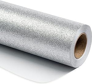 RUSPEPA Glitter Wrapping Paper - Mini Roll - Solid Color Glitter Sparkle Paper Perfect for Wedding, Birthday, Baby Shower, Party - 17 Inch X 32.8 Feet - Silver Congrats Wedding, Glitter Wrapping Paper, Mini Rolls, Roll Forming, Wrapping Gifts, Mardi Gras Gifts, Beautiful Gift Wrapping, Packing Tape, Christmas Gift Bags