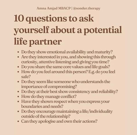 Questions To Ask Yourself, Relationship Lessons, Relationship Therapy, Relationship Psychology, Healthy Relationship Tips, Getting To Know Someone, Relationship Questions, Writing Therapy, Life Partner