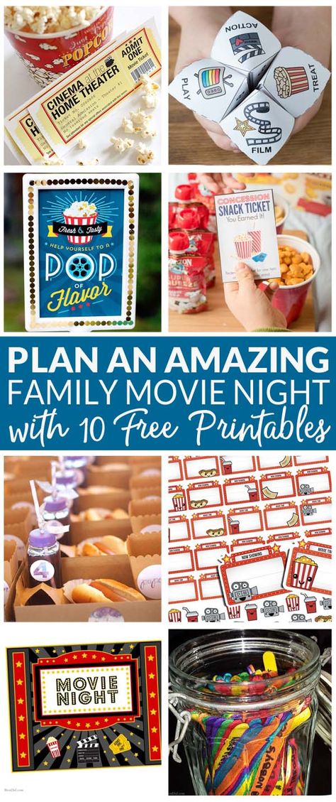 Family Movie Night Printables Free, Neighborhood Movie Night Ideas, School Family Movie Night, Fun Family Movie Night Ideas, Family Movie Night Ideas Outside, Family Movie Night Tickets, Pta Movie Night Ideas, Cricut Movie Night, Diy Movie Night For Kids