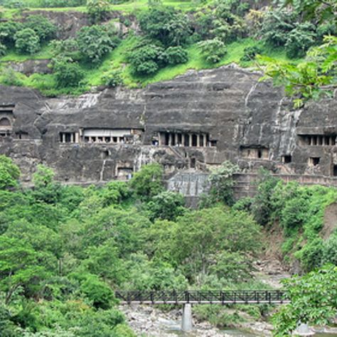 Ajanta Caves – Ajanta, India - Atlas Obscura Buddhist Caves Ajanta, Cave Architecture, Ajanta Caves, Buddhist Artwork, Ancient Monuments, Atlas Obscura, Top View, Monument, India