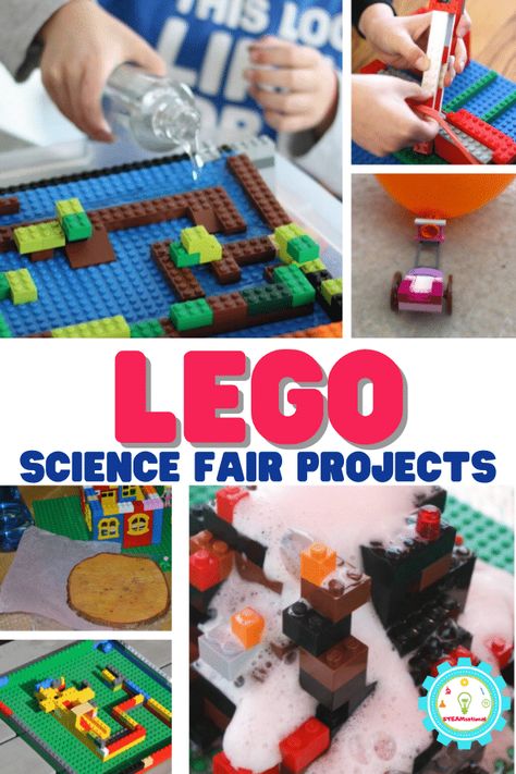 Engineering Science Fair Projects, 1st Grade Science Fair, Science Fair Projects For Elementary, Stem Fair Projects, Middle School Science Fair Projects, Lego Science, Kids Science Fair Projects, Easy Science Fair Projects, Elementary Science Fair Projects