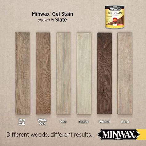 Minwax Gel Stain Oil-based Slate Semi-transparent Interior Stain (1-quart) in the Interior Stains department at Lowes.com Sw Mountain Ash Stain, Gel Stain Over White Paint, Gel Stain Over Honey Oak Cabinets, Gel Stain Over Painted Wood, White Gel Stain Over Oak, White Oak Cabinet Stain Colors, Gel Stain Colors, Sherwin Williams Stain Colors, Gel Stain Kitchen Cabinets