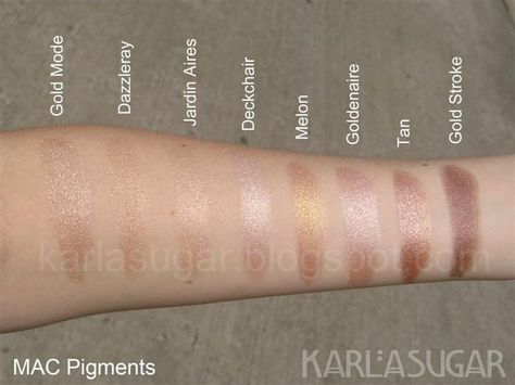 Mac Pigment Swatches, Mac Makeup Looks, Mac Cosmetics Eyeshadow, Eyeshadow Swatches, Mac Pigment, Tom Ford Makeup, Beauty Makeup Products, Makeup And Beauty Blog, Mac Eyeshadow