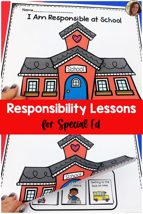 Check out these lesson plans for teaching responsibility in the classroom! These activities are engaging and full of visual support to meet your elementary and special education classrooms. Being Responsible Activities For Kids, Rights And Responsibilities Activities, Responsibility Activities For Kids, Respect Lesson For Kindergarten, Responsibility Activities For Elementary, Respect And Responsibility Activities, Teaching Responsibility Activities, Responsibility Lessons Elementary, Responsibility Activities