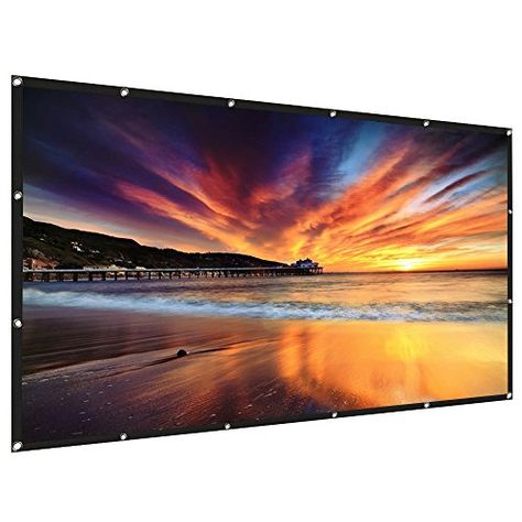 [$23.79 Save 15%] #LightningDeal 80% claimed: RELEE Projector Screen 120 Inch 16:9 HD Foldable Anti-Crease Portable Outdoor Indoor Projector Movies Screen Wall Mount for Home Theater Support Double Sided 120 Inch Projector Screen, Inflatable Movie Screen, Portable Projector Screen, Cinema Theater, Outdoor Movie Screen, Cheap Stores, Media Room Design, 3d Movie, Modern Screens