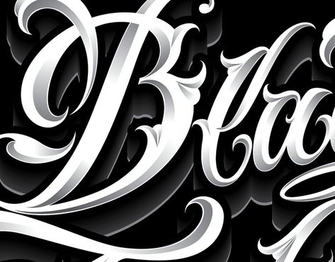 Negative Space Lettering, Fancy Letters Fonts Design, Lettering Styles Alphabet Calligraphy, Cool Lettering Fonts Alphabet, Flourish Lettering, Cholo Lettering, Gangster Fonts, Cursive Letters Font, Tattoo Lettering Alphabet