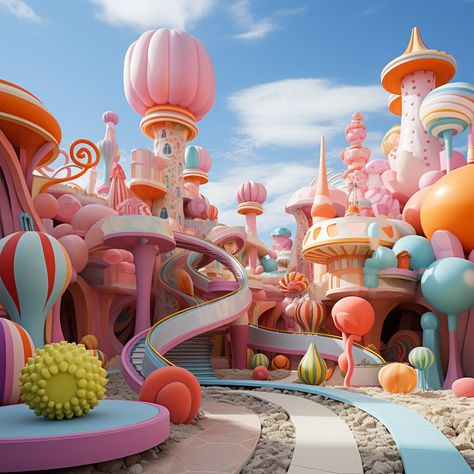 Strawberry Shortcake Cartoon, Candy Man, Girls Playroom, Candy Theme, Candy Art, Monster Concept Art, Environment Design, Candy Land, Strawberry Shortcake