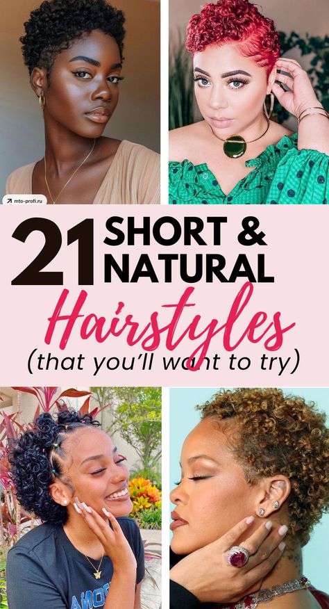 Cute Short Hairstyles for Black Women. If you're getting the Big Chop Pink and are looking for very short hairstyles for black women - this is for you! I've included short curly hairstyles with gel and extra short curly hair. Short Haircuts Black Hair Big Chop Natural Hair, Finger Waves Short Hair, Short Natural Curly Hair, Natural Hair Short Cuts, Short Hair Black, Short Hair Pixie Cuts, Short Sassy Hair, Short Curly Haircuts. Natural Hair Mullet Black Women, Short Curly Fro Hairstyles, Haircut Ideas For Curly Hair Natural Curls Medium Lengths, Short Natural Pixie Haircut Black Women, Ladies Cut Short Hair African, Short Frizzy Hairstyles, Short Curly Haircuts Black Women, Curly Hairstyles With Gel, Twa Hairstyles Growing Out