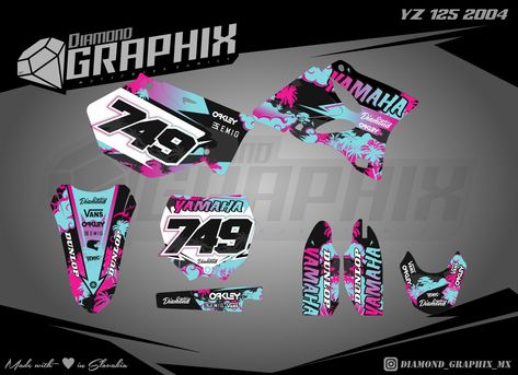 Dirt Bike Graphics, Motocross Design Graphics, Dirtbike Graphics Design, Fox Motocross Logo, Dirt Bike Graphics Custom, Jersey Motocross Design, Yamaha Motorcycles, Snowmobile, Dirt Bike