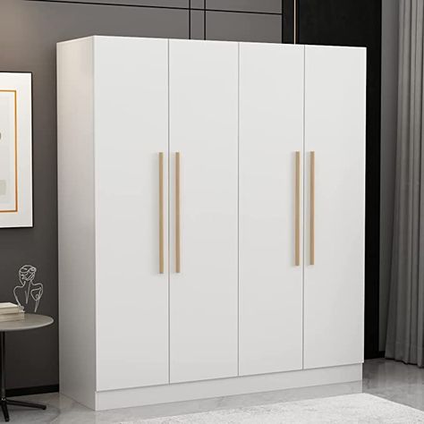 Bedroom Cupboard Designs Modern, Latest Cupboard Designs, White Armoire, Armoire Storage, Wooden Closet, Wooden Sofa Set Designs, Wooden Cupboard, 4 Door Wardrobe, Bedroom Cupboard