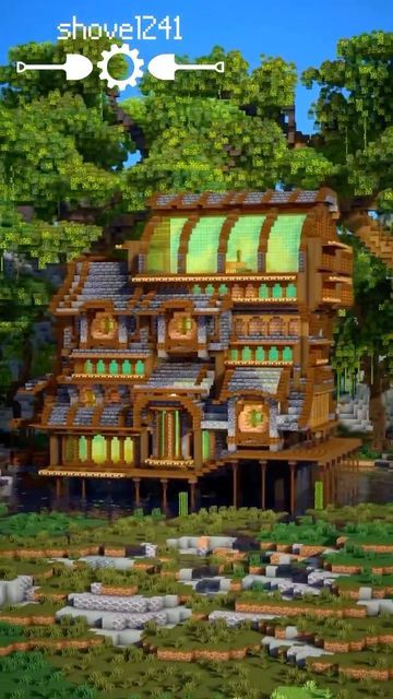 Minecraft Astrology Builds, Minecraft Sun And Moon Build, Pearlescentmoon Builds, Solarpunk Minecraft Builds, Minecraft Circle House, Solar Punk Minecraft, Enchantment Building Minecraft, Minecraft Circle, Solarpunk Minecraft