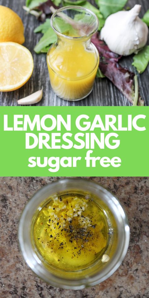 Lemon Juice Salad Dressing Healthy, Healthy Garlic Dressing, Eating Well Lemon Garlic Vinaigrette, Salad Dressing Recipes Garlic, Whole30 Dressing Recipes, Healthy Lemon Dressing, Lemon Garlic Vinaigrette Salad Dressings, Easy Lemon Vinaigrette Dressing Recipe, Gf Df Salad Dressing