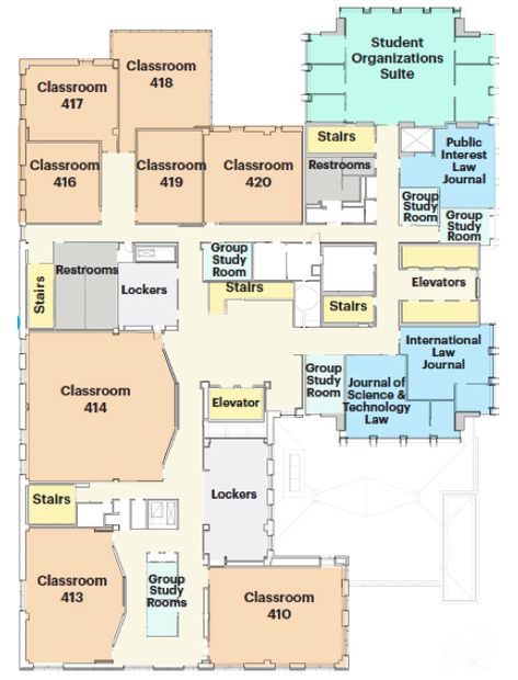 Boston University School of Law - 4 th Floor University Floor Plan Layout, Sims 4 School Floor Plan, University Layout Plan, Roblox School Layout, Boarding School Layout Plan Bloxburg, School Campus Layout, School Floor Plan Layout, Small School Layout, Bloxburg School Layouts Highschool