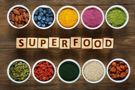 We all have heard the term “superfood” thrown around for years now - but what does it actually mean? A superfood is simply a nutrient-rich food considered to be especially beneficial for health and well-being. Scientific research has made certain foods almost like celebrities, with articles and photos of them floating around social media, raving about their benefits and advantages. From the acai bowl trend to wheatgrass shots - the trends are always in but do you know the benefits?  Keep reading 5 Superfoods, Super Foods List, Best Superfoods, Jillian Michaels, Anti Aging Food, Power Foods, Nutrient Rich Foods, Skin Remedies, Idee Pasto Sano