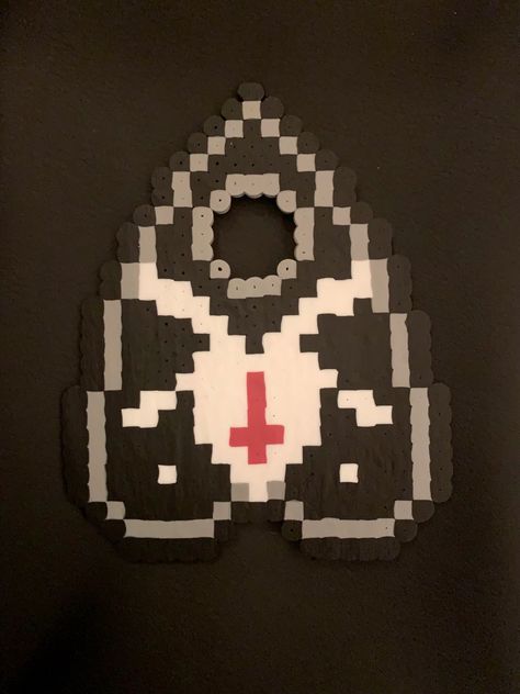 Goat Perler Bead Pattern, Goth Perler Beads, Bead Pokemon, Perler Bead Pokemon Patterns, Bead Templates, Cross Stitch Sampler Patterns, Ouija Planchette, Easy Perler Bead Patterns, Goat Head