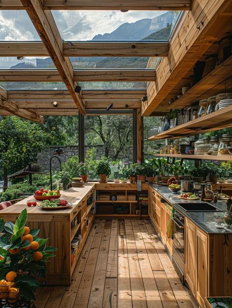 Greenhouse Studio, Small Kitchen Makeover, Kitchen Eclectic, Vintage Home Design, Greenhouse Farming, Style Apartment, Dream Life House, Eclectic Modern, Earthship