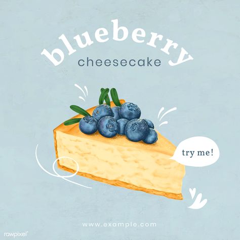 Blueberry Cheesecake Drawing, Bakery Advertising, Cheesecake Art, Cake Background, Dessert Illustration, Cake Vector, Berry Sauce, Bakery Menu, Cake Illustration